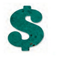 Dollar Sign Plant-A-Shape Bookmark